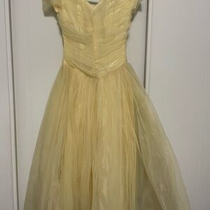 Yellow Emma Domb vintage 1950’s party dress!  
Beauty & the Beast perfect